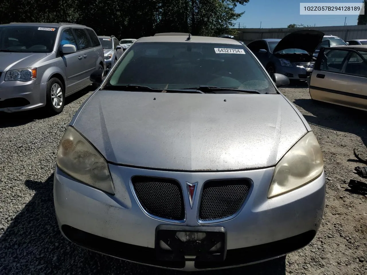 2009 Pontiac G6 VIN: 1G2ZG57B294128189 Lot: 64327754