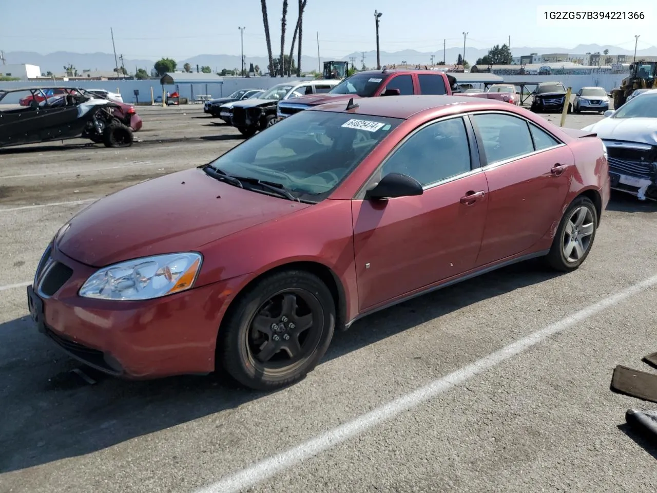 2009 Pontiac G6 VIN: 1G2ZG57B394221366 Lot: 64625474