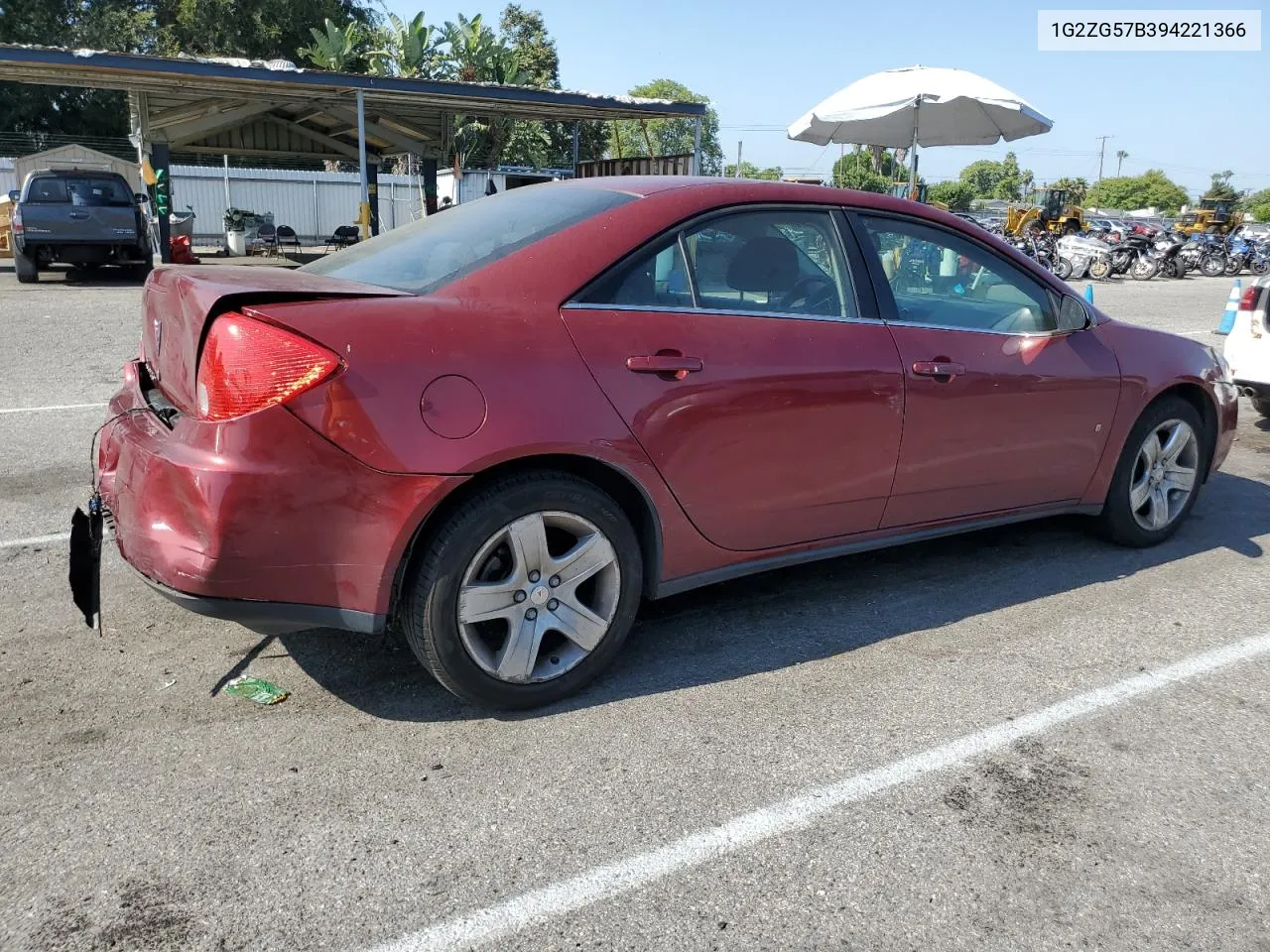 1G2ZG57B394221366 2009 Pontiac G6