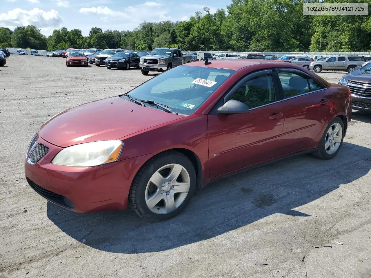 2009 Pontiac G6 VIN: 1G2ZG57B994121725 Lot: 65658644