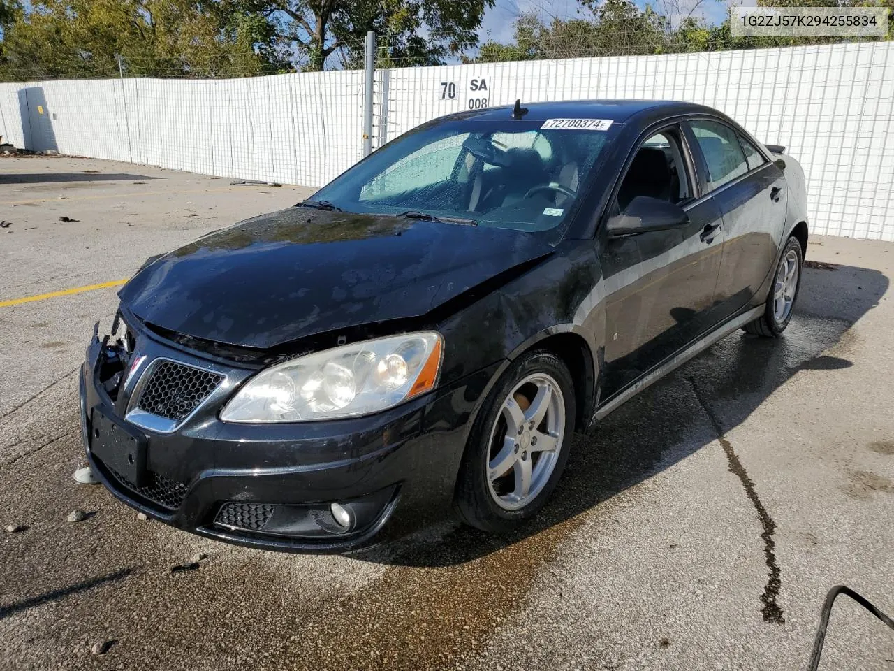 2009 Pontiac G6 VIN: 1G2ZJ57K294255834 Lot: 72700374