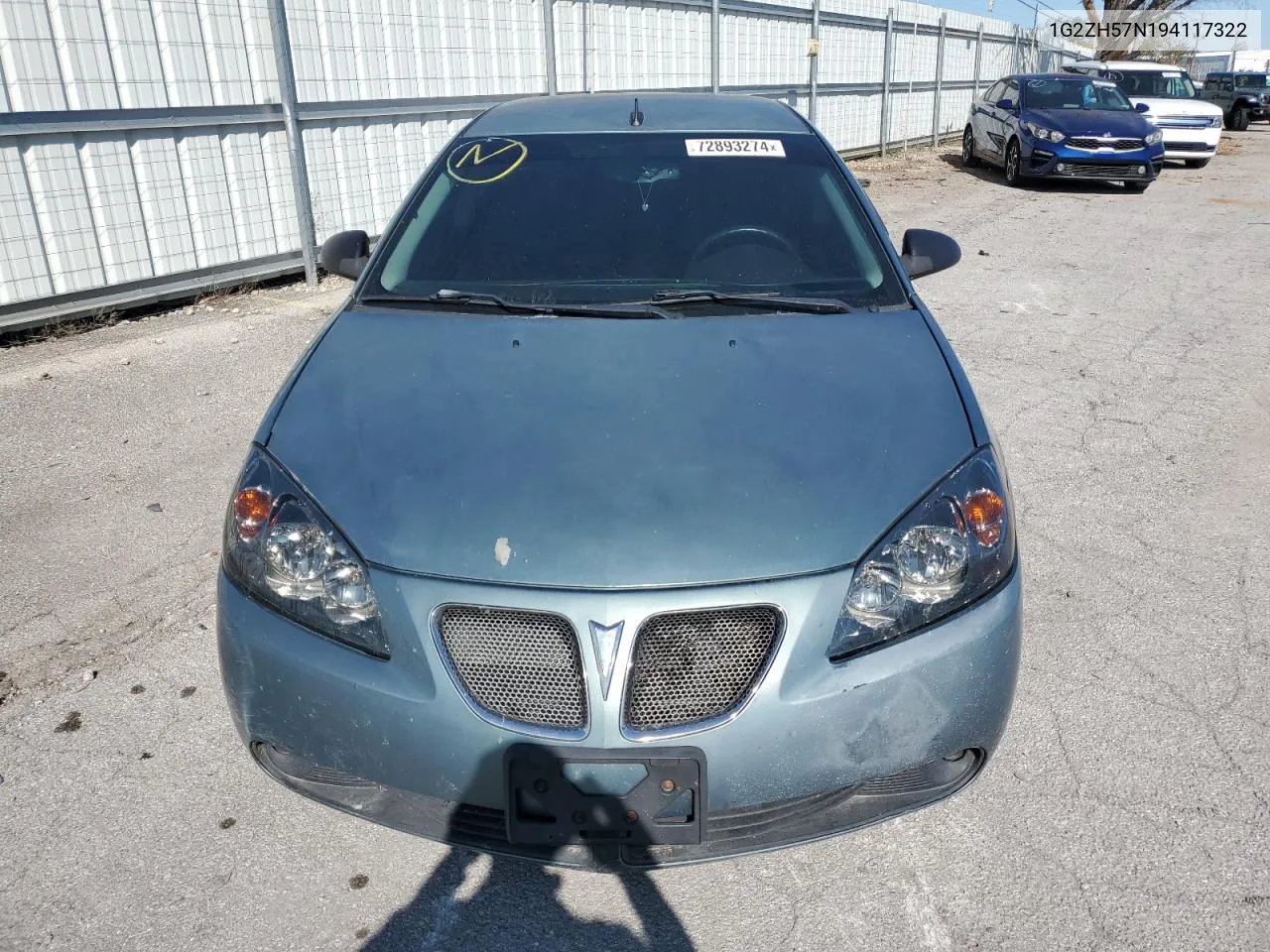 2009 Pontiac G6 Gt VIN: 1G2ZH57N194117322 Lot: 72893274