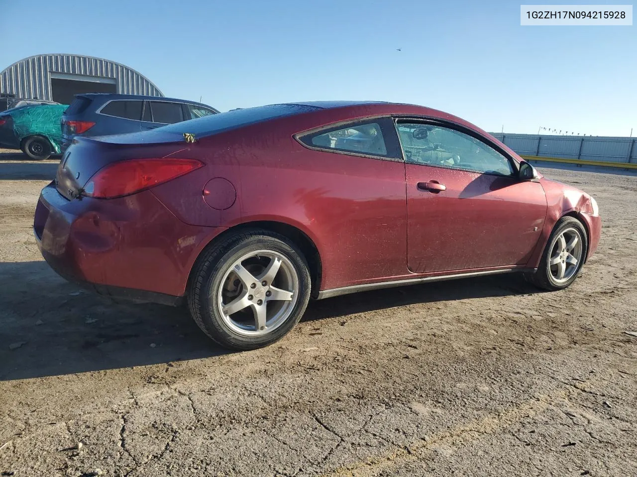 2009 Pontiac G6 Gt VIN: 1G2ZH17N094215928 Lot: 72920424