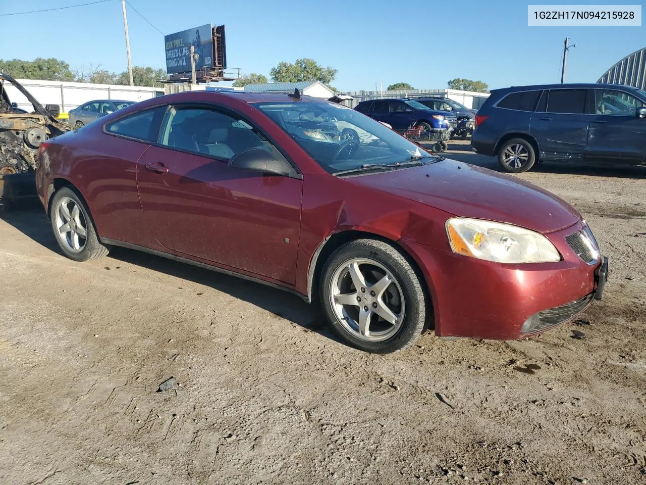 2009 Pontiac G6 Gt VIN: 1G2ZH17N094215928 Lot: 72920424