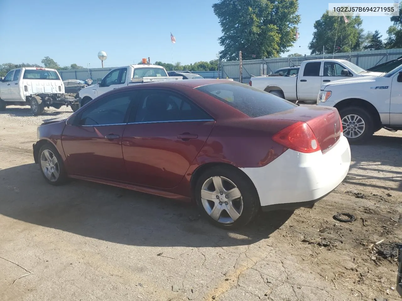 2009 Pontiac G6 VIN: 1G2ZJ57B694271955 Lot: 74044974