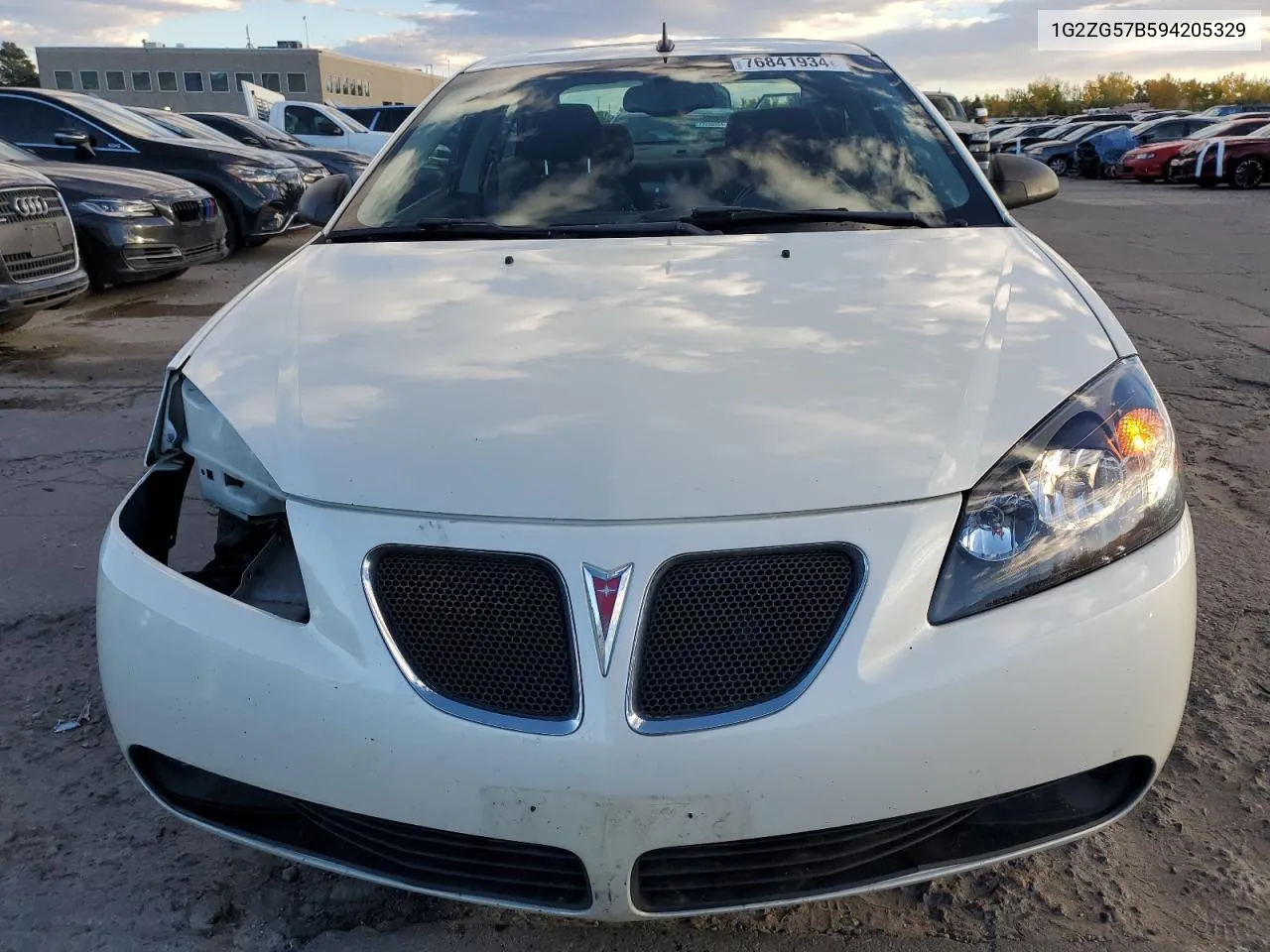 2009 Pontiac G6 VIN: 1G2ZG57B594205329 Lot: 76841934