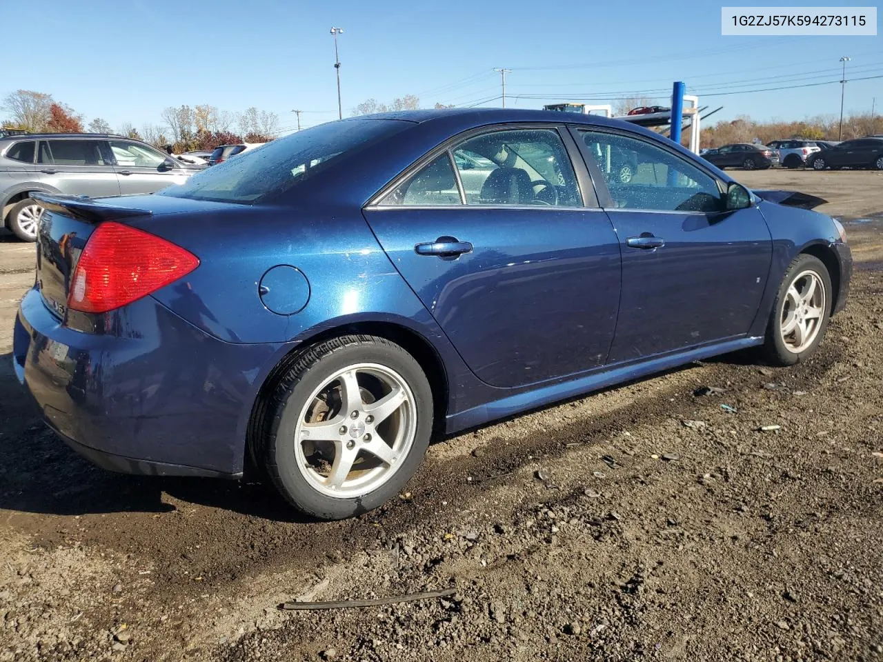 2009 Pontiac G6 VIN: 1G2ZJ57K594273115 Lot: 77394304