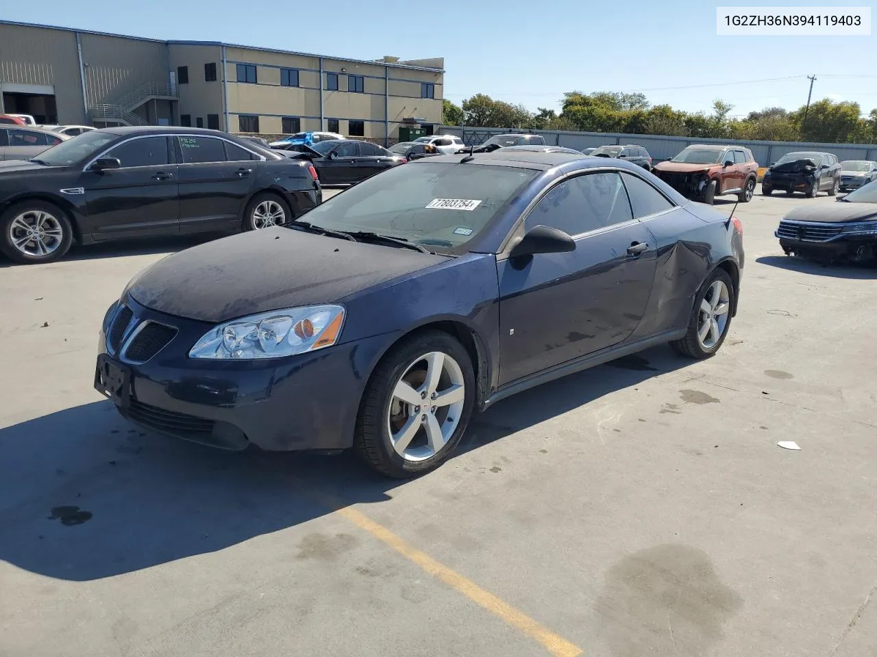 2009 Pontiac G6 Gt VIN: 1G2ZH36N394119403 Lot: 77803754