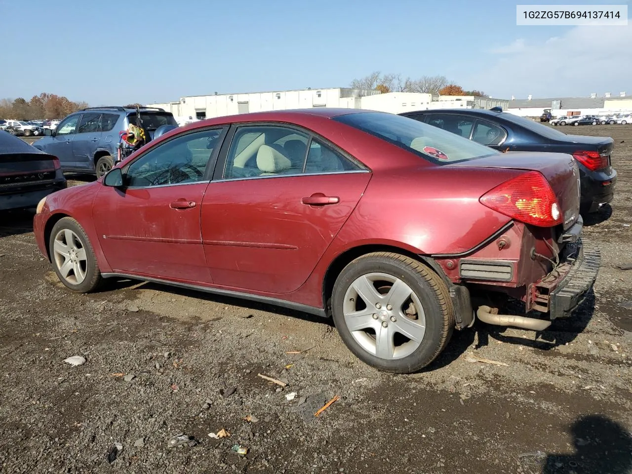 2009 Pontiac G6 VIN: 1G2ZG57B694137414 Lot: 77973104