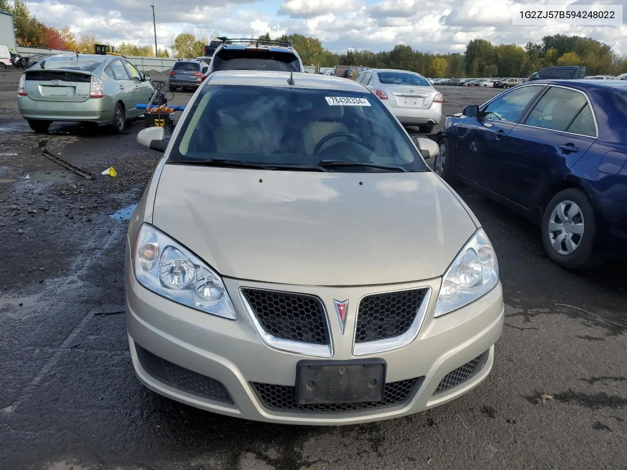 2009 Pontiac G6 VIN: 1G2ZJ57B594248022 Lot: 78438334