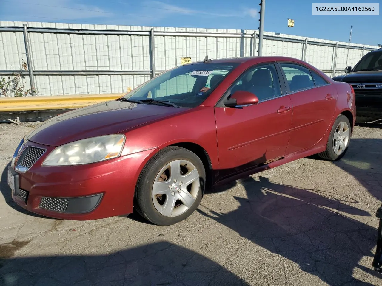 2010 Pontiac G6 VIN: 1G2ZA5E00A4162560 Lot: 72934274