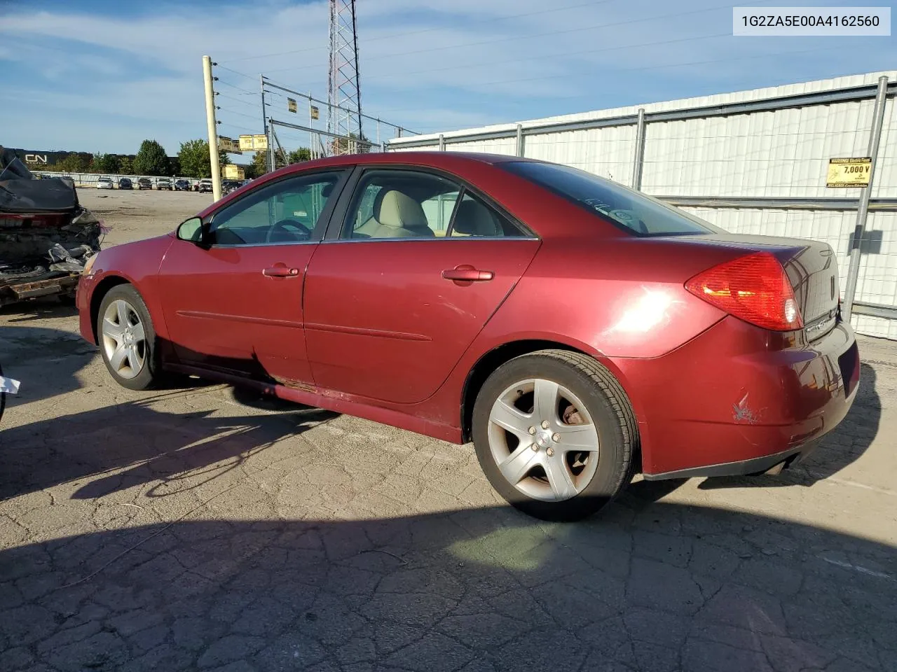 2010 Pontiac G6 VIN: 1G2ZA5E00A4162560 Lot: 72934274