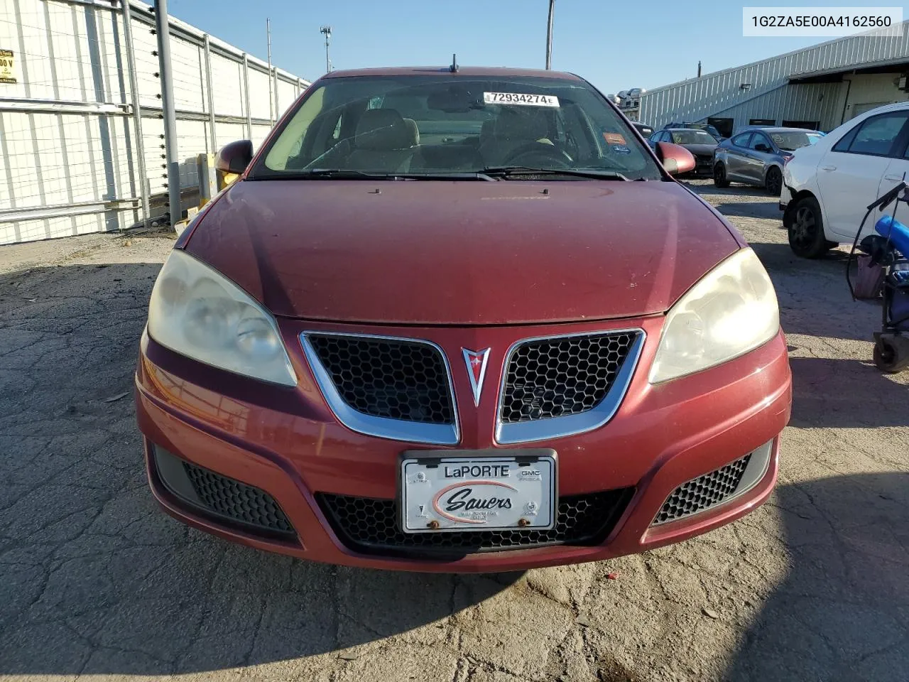 2010 Pontiac G6 VIN: 1G2ZA5E00A4162560 Lot: 72934274