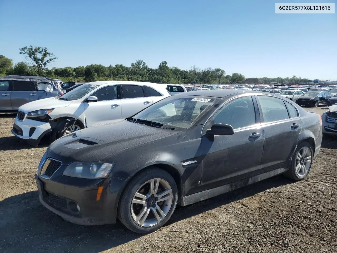 2008 Pontiac G8 VIN: 6G2ER577X8L121616 Lot: 72041394