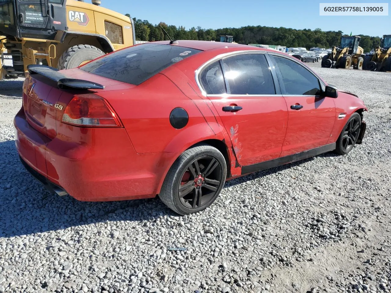 2008 Pontiac G8 VIN: 6G2ER57758L139005 Lot: 74449494