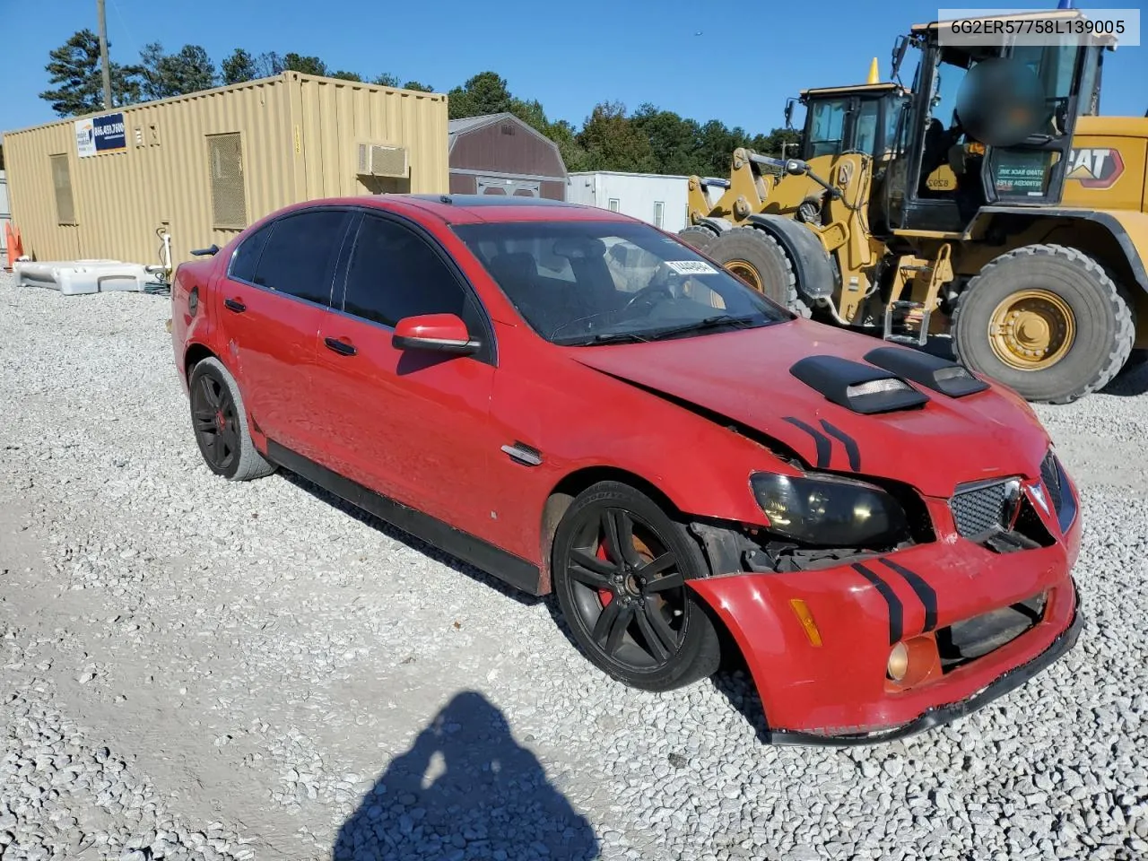 2008 Pontiac G8 VIN: 6G2ER57758L139005 Lot: 74449494