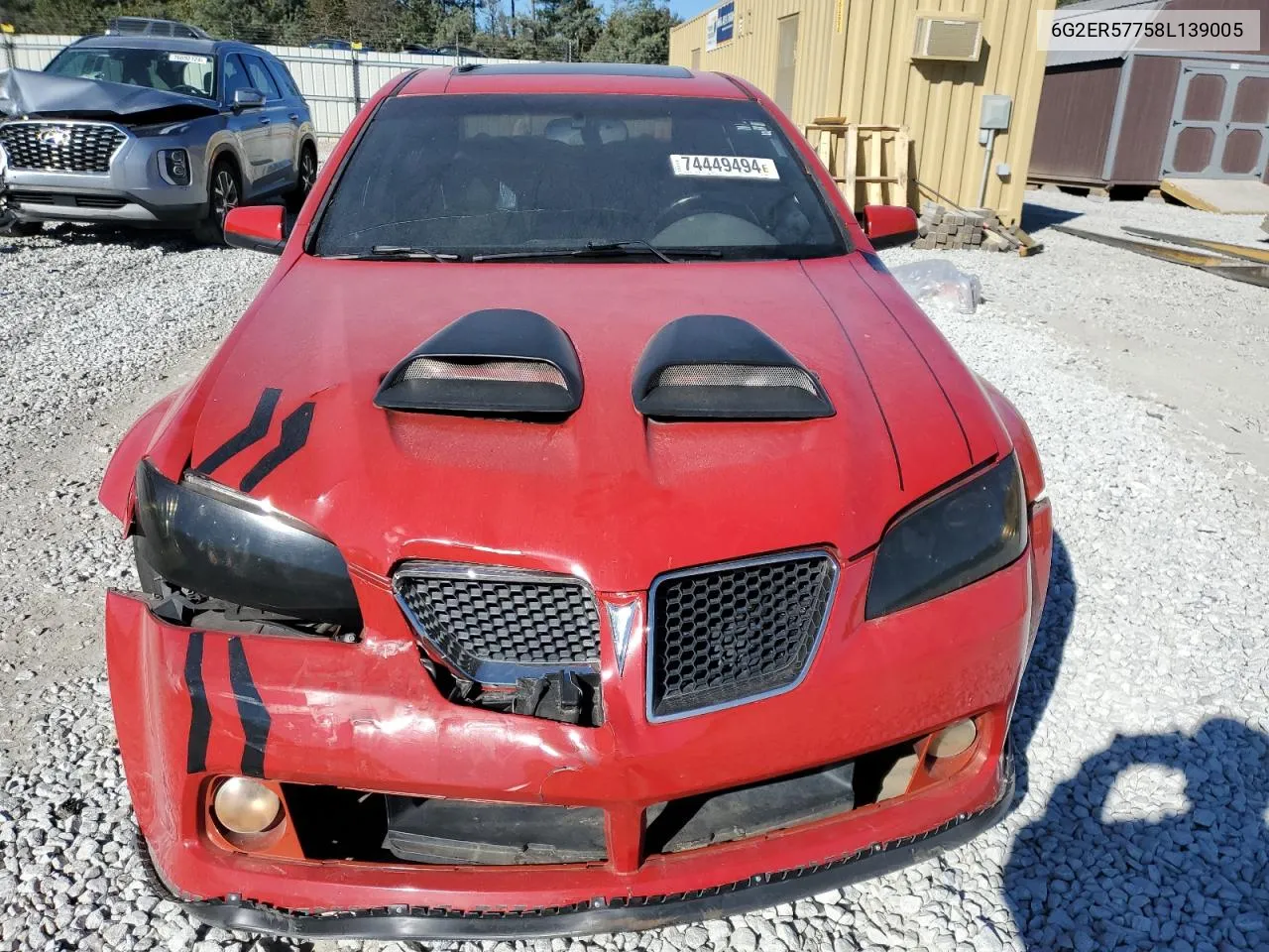 2008 Pontiac G8 VIN: 6G2ER57758L139005 Lot: 74449494