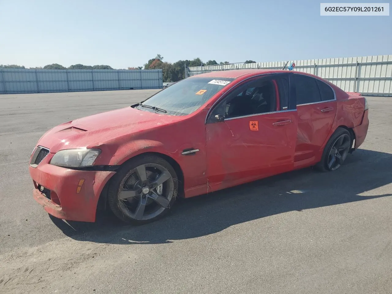 2009 Pontiac G8 Gt VIN: 6G2EC57Y09L201261 Lot: 71345174