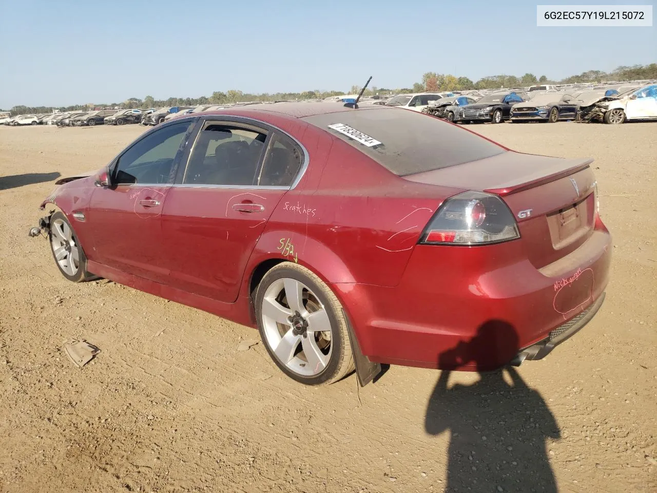 2009 Pontiac G8 Gt VIN: 6G2EC57Y19L215072 Lot: 71830624