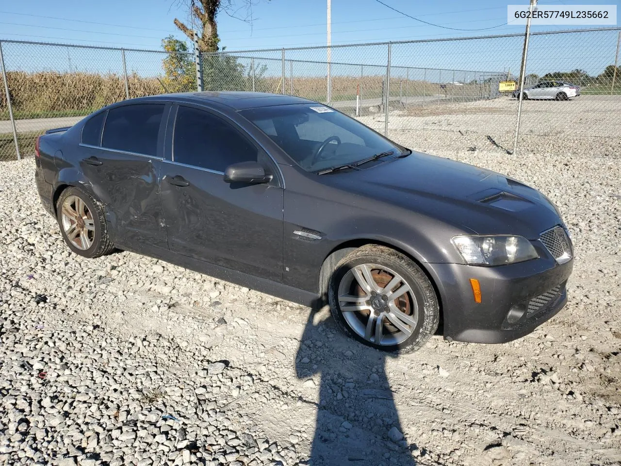 2009 Pontiac G8 VIN: 6G2ER57749L235662 Lot: 73972344