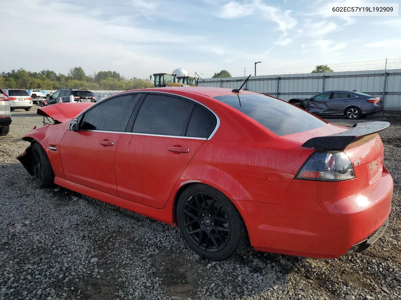 2009 Pontiac G8 Gt VIN: 6G2EC57Y19L192909 Lot: 74598984