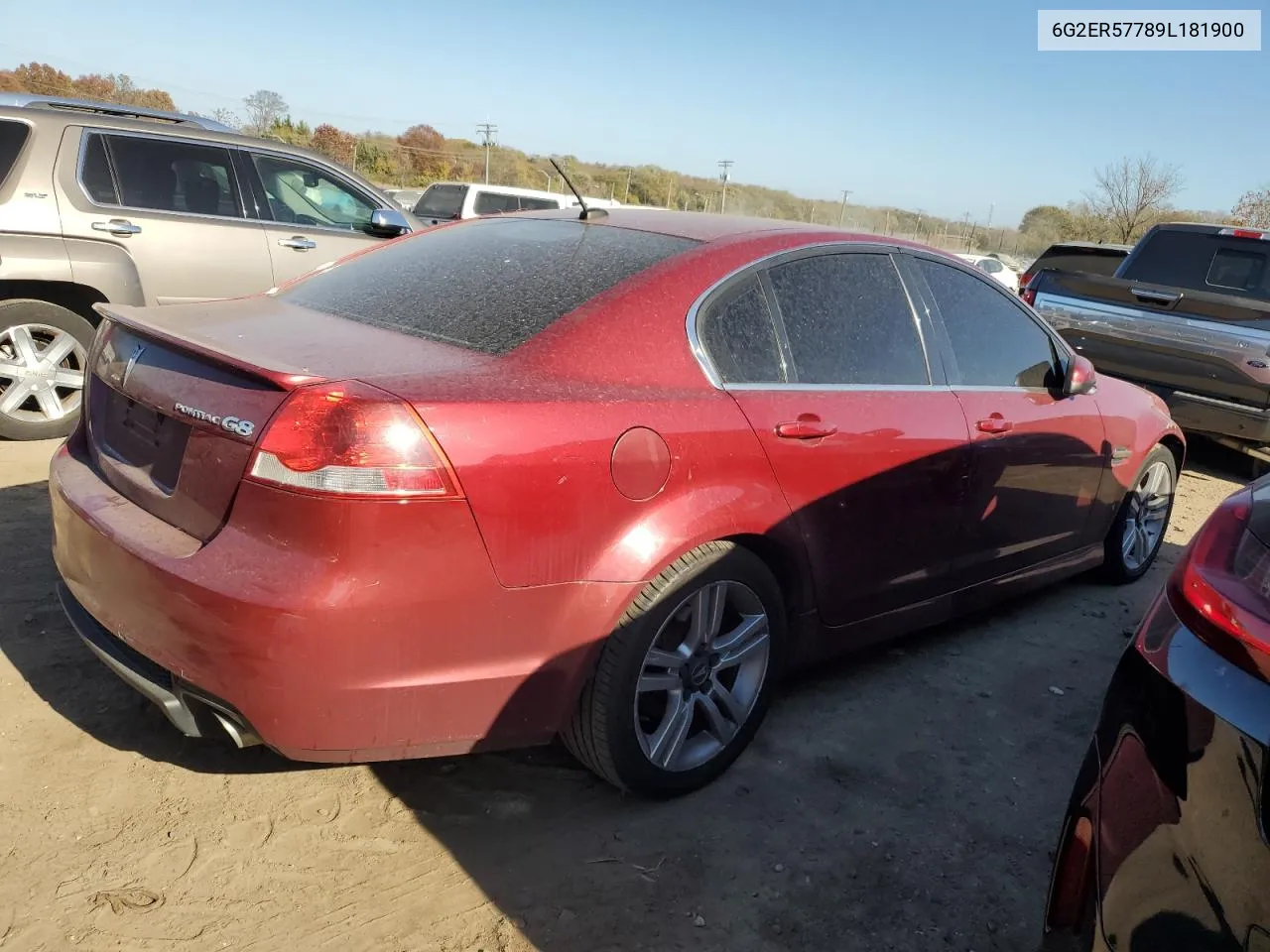 2009 Pontiac G8 VIN: 6G2ER57789L181900 Lot: 79015254