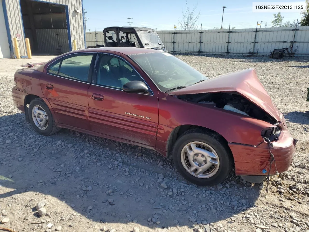 2002 Pontiac Grand Am Se VIN: 1G2NE52FX2C131125 Lot: 73484594