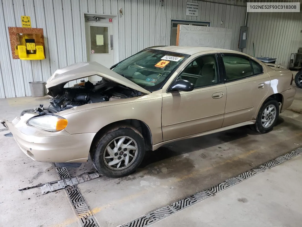 1G2NE52F93C318308 2003 Pontiac Grand Am Se