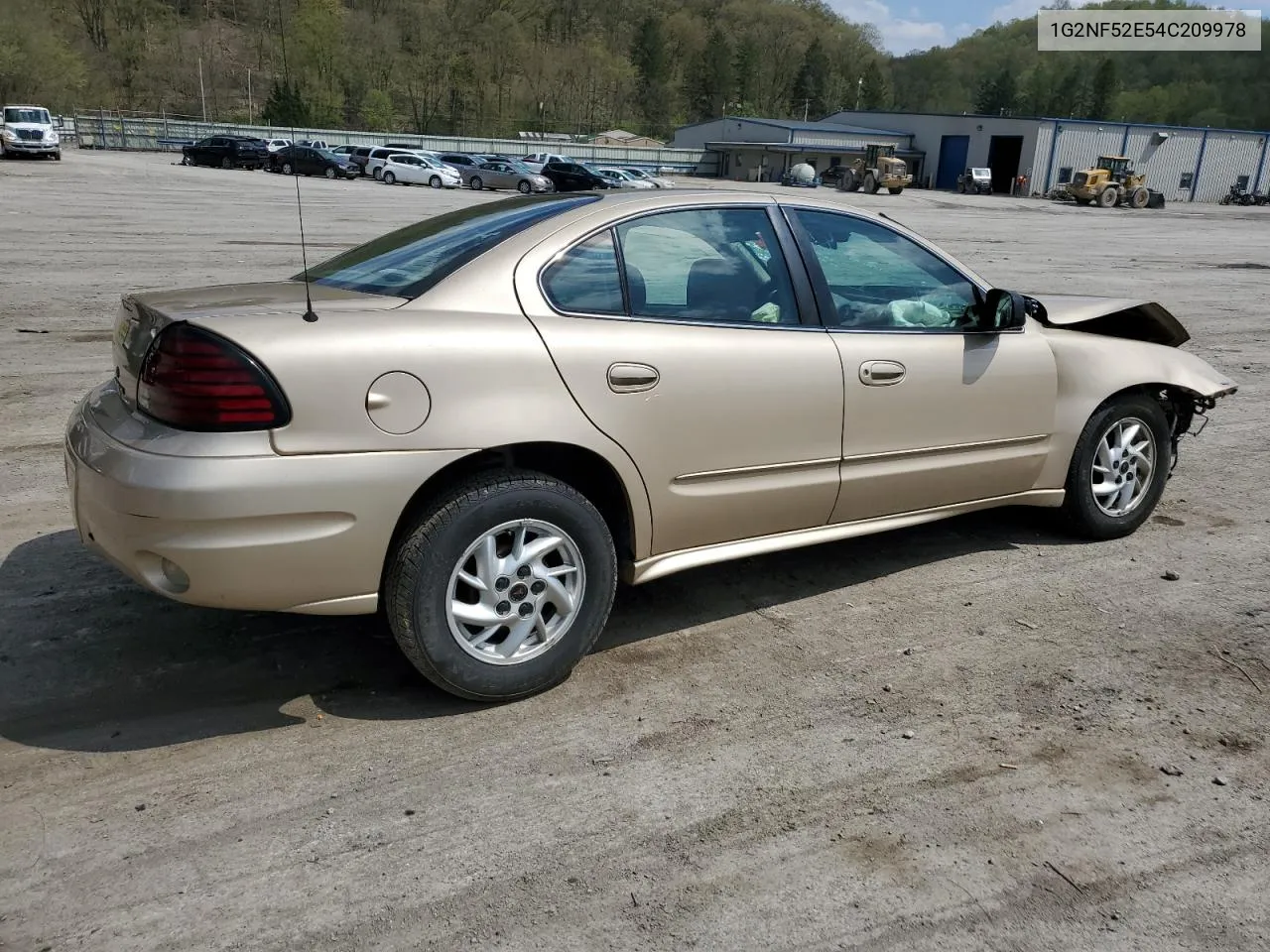 2004 Pontiac Grand Am Se1 VIN: 1G2NF52E54C209978 Lot: 60198674