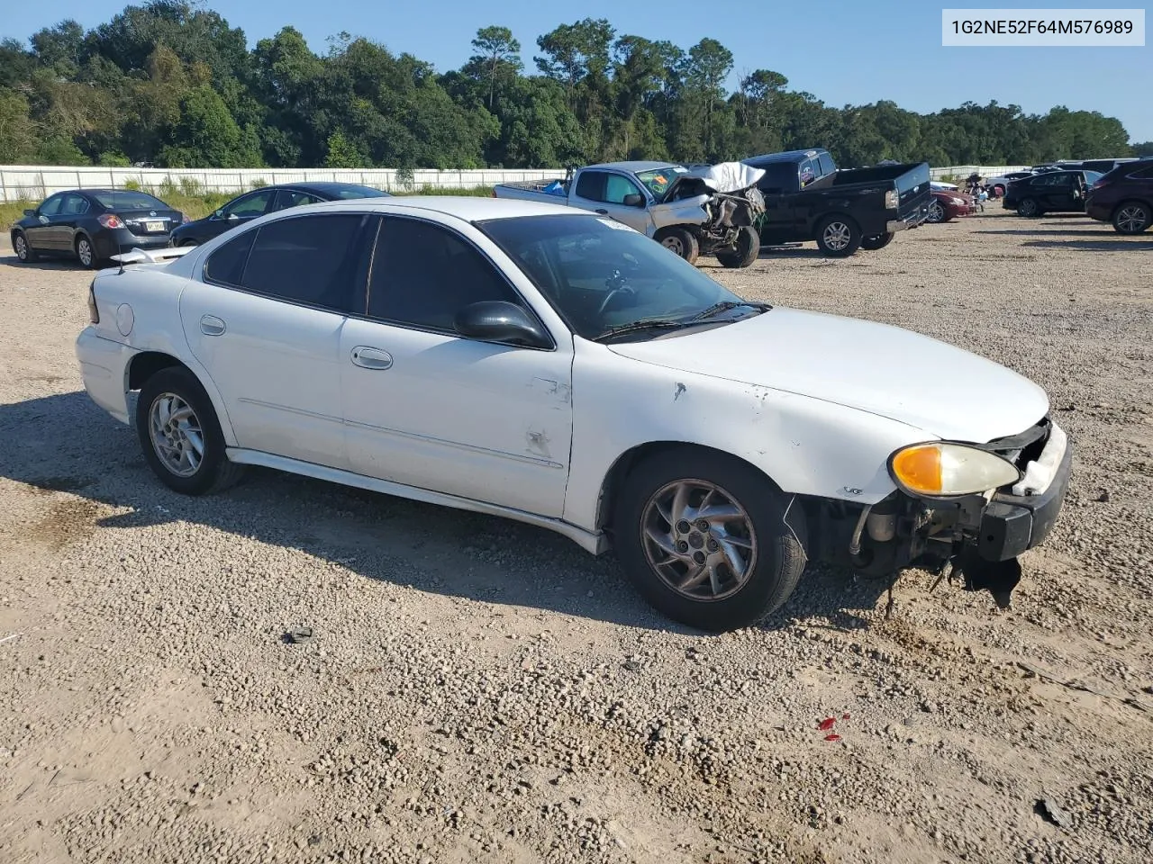 2004 Pontiac Grand Am Se VIN: 1G2NE52F64M576989 Lot: 72426484