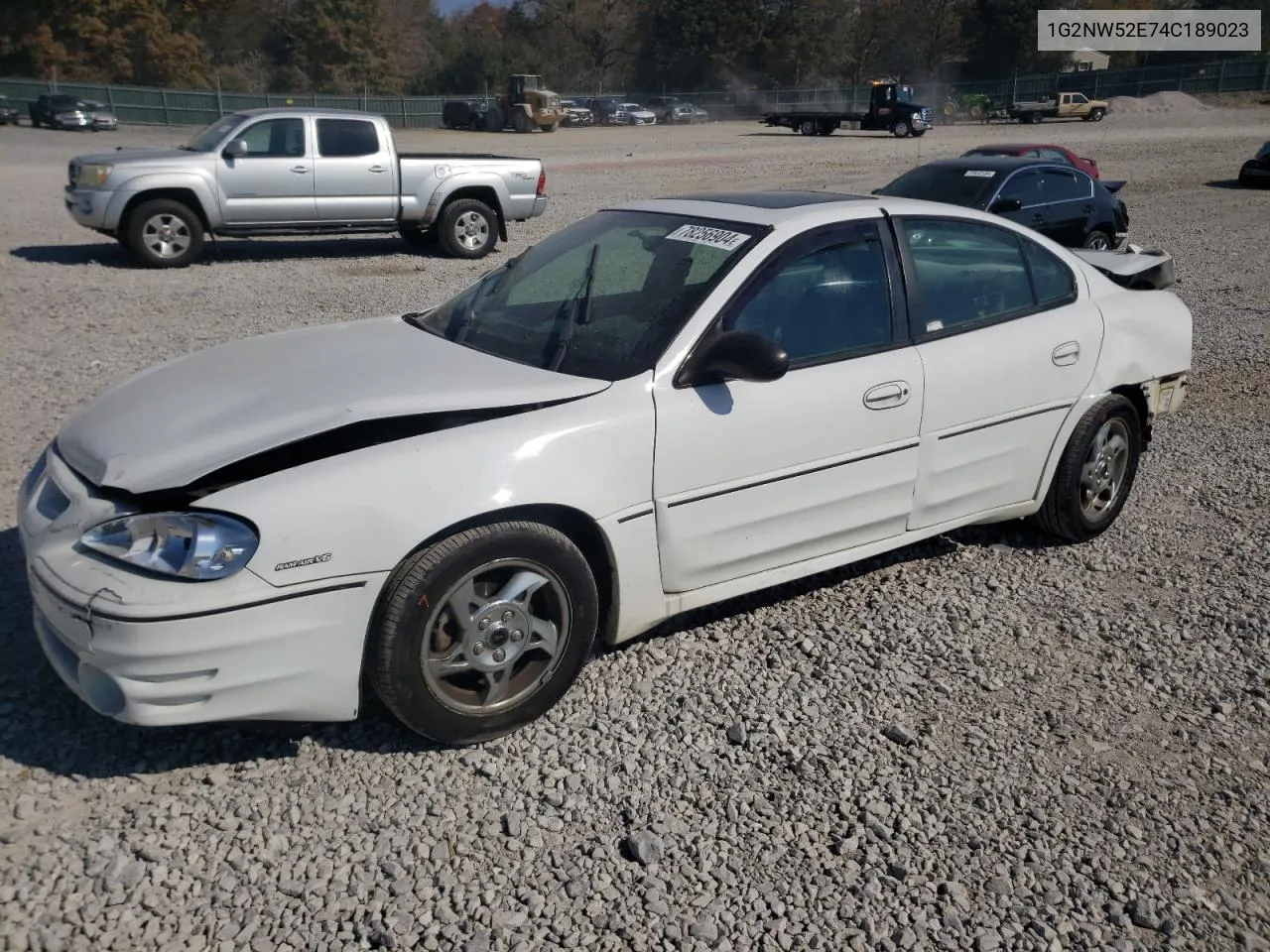 2004 Pontiac Grand Am Gt VIN: 1G2NW52E74C189023 Lot: 78256904