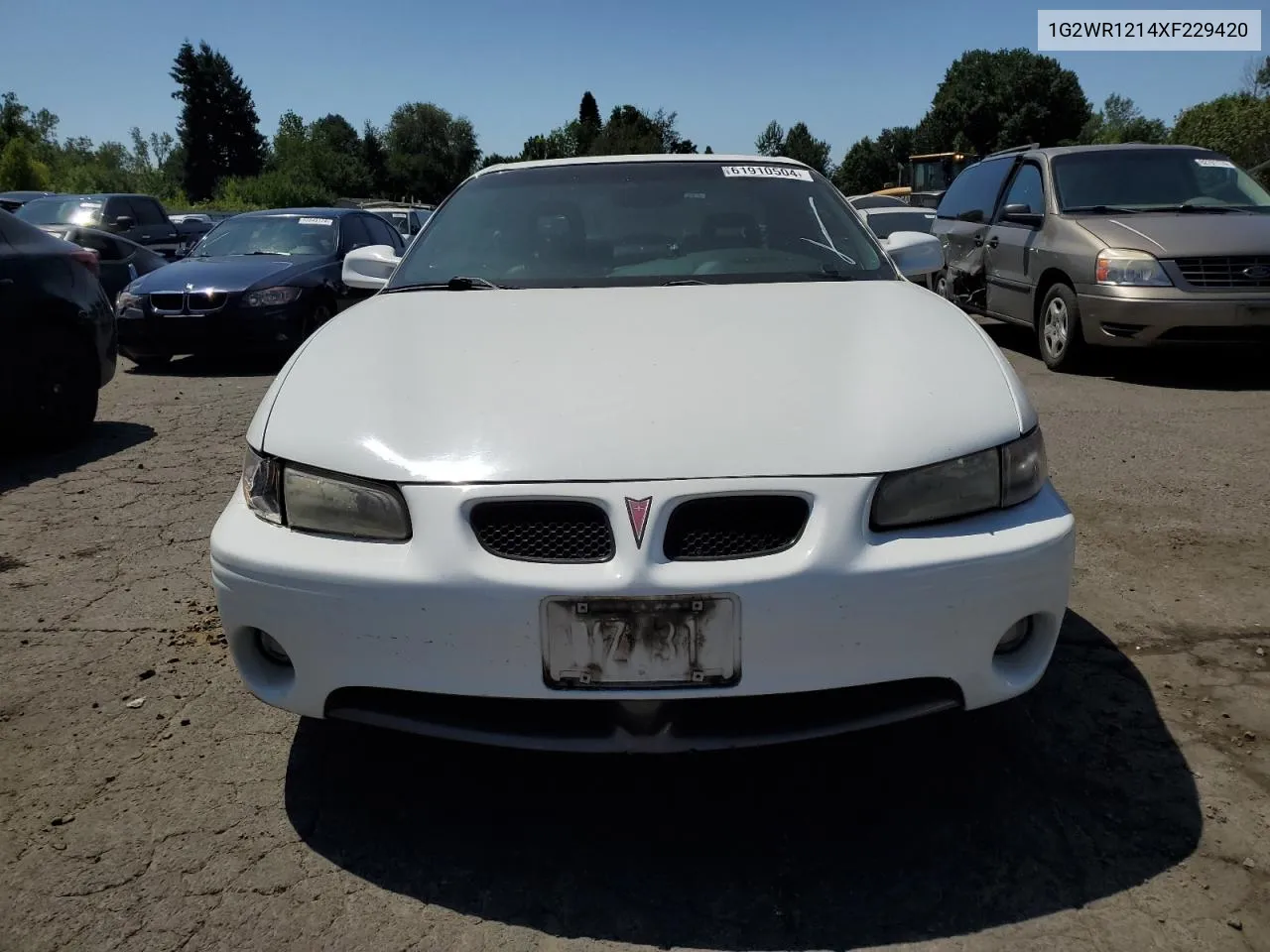 1999 Pontiac Grand Prix Gtp VIN: 1G2WR1214XF229420 Lot: 61910504