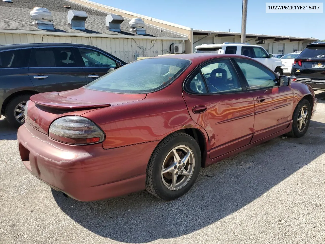 2000 Pontiac Grand Prix Gt VIN: 1G2WP52K1YF215417 Lot: 73232884