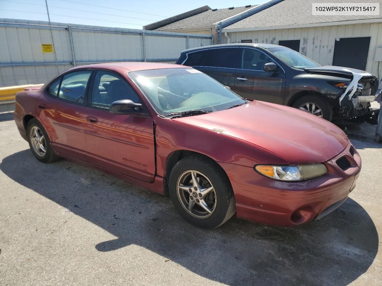 2000 Pontiac Grand Prix Gt VIN: 1G2WP52K1YF215417 Lot: 73232884