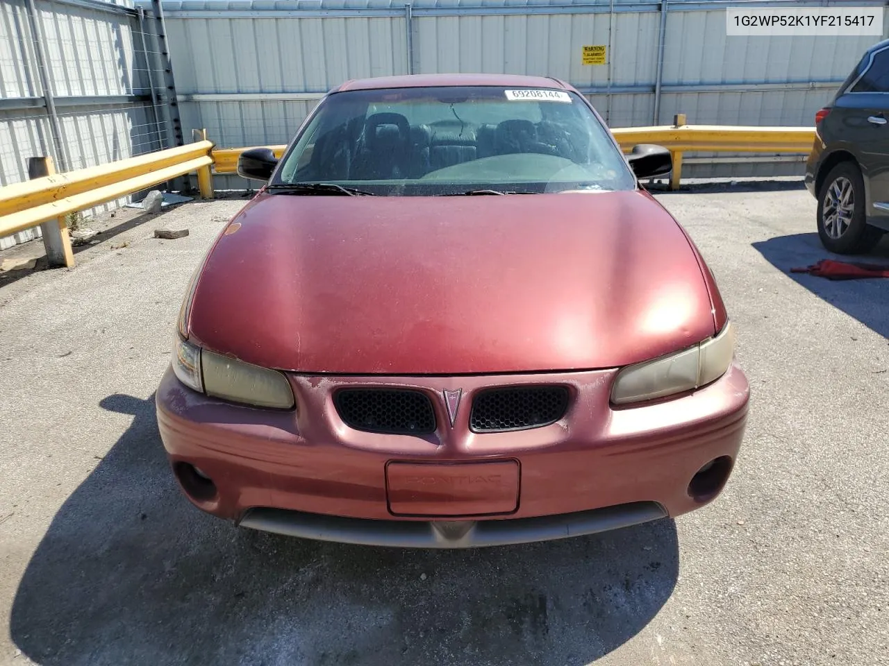 2000 Pontiac Grand Prix Gt VIN: 1G2WP52K1YF215417 Lot: 73232884