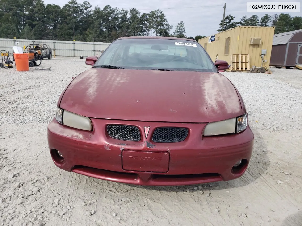 2001 Pontiac Grand Prix Se VIN: 1G2WK52J31F189091 Lot: 76007424