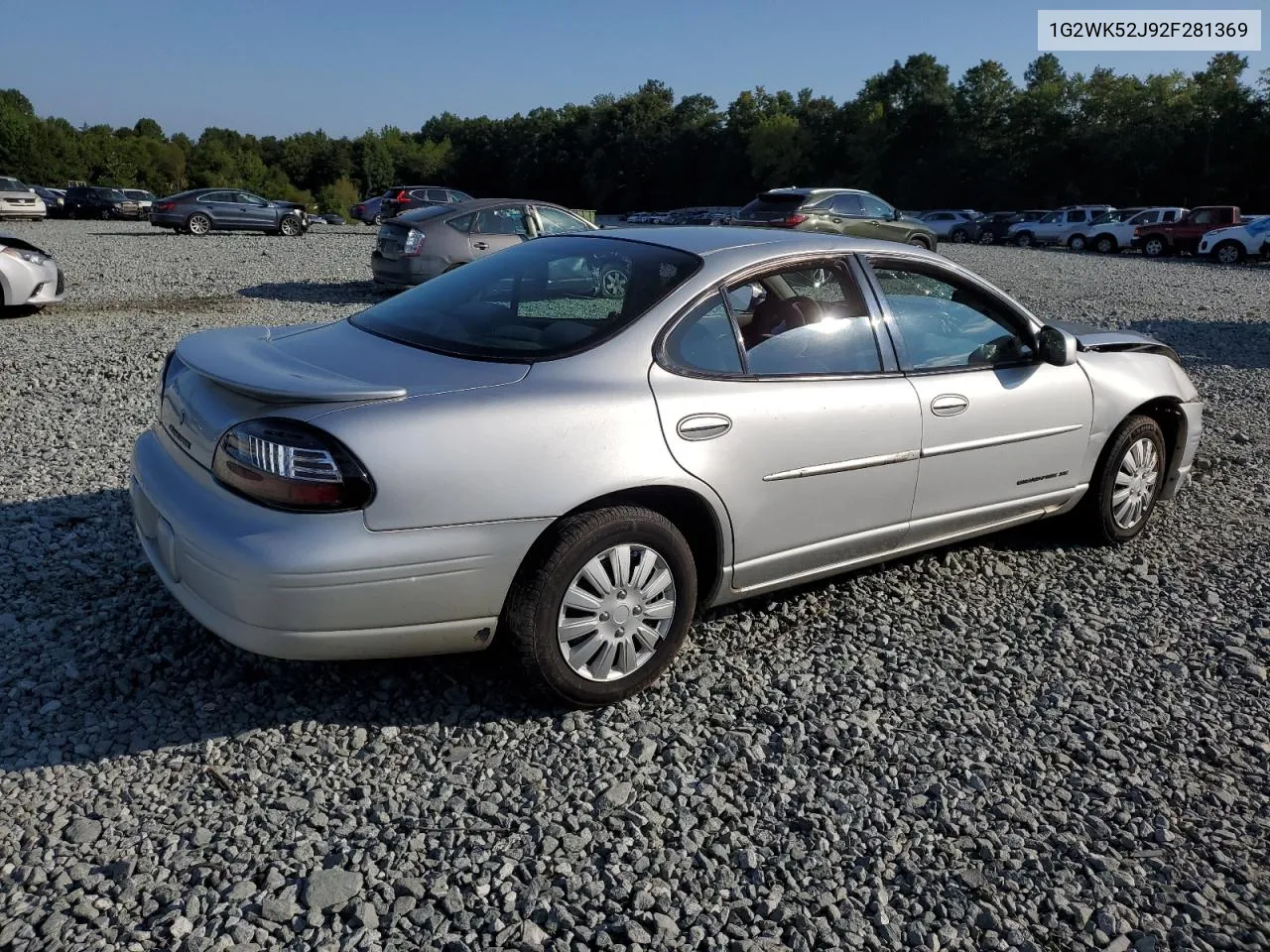 2002 Pontiac Grand Prix Se VIN: 1G2WK52J92F281369 Lot: 36848904