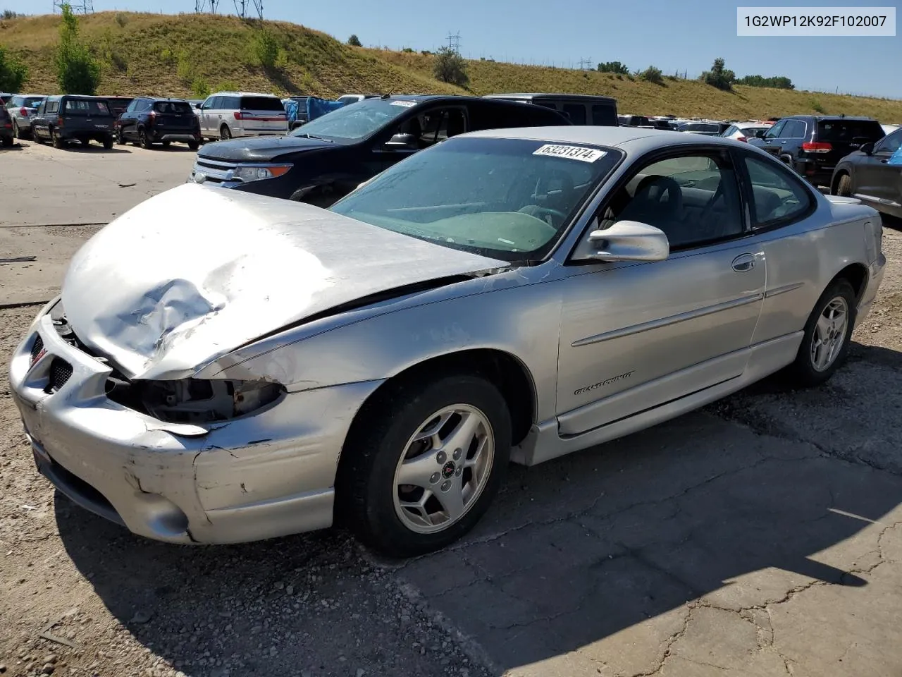 2002 Pontiac Grand Prix Gt VIN: 1G2WP12K92F102007 Lot: 63231374