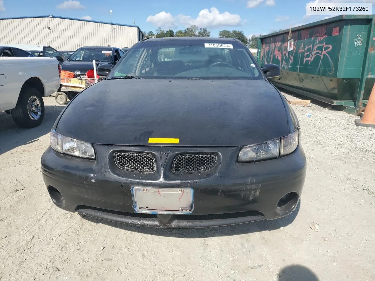 2002 Pontiac Grand Prix Gt VIN: 1G2WP52K32F173260 Lot: 71850674