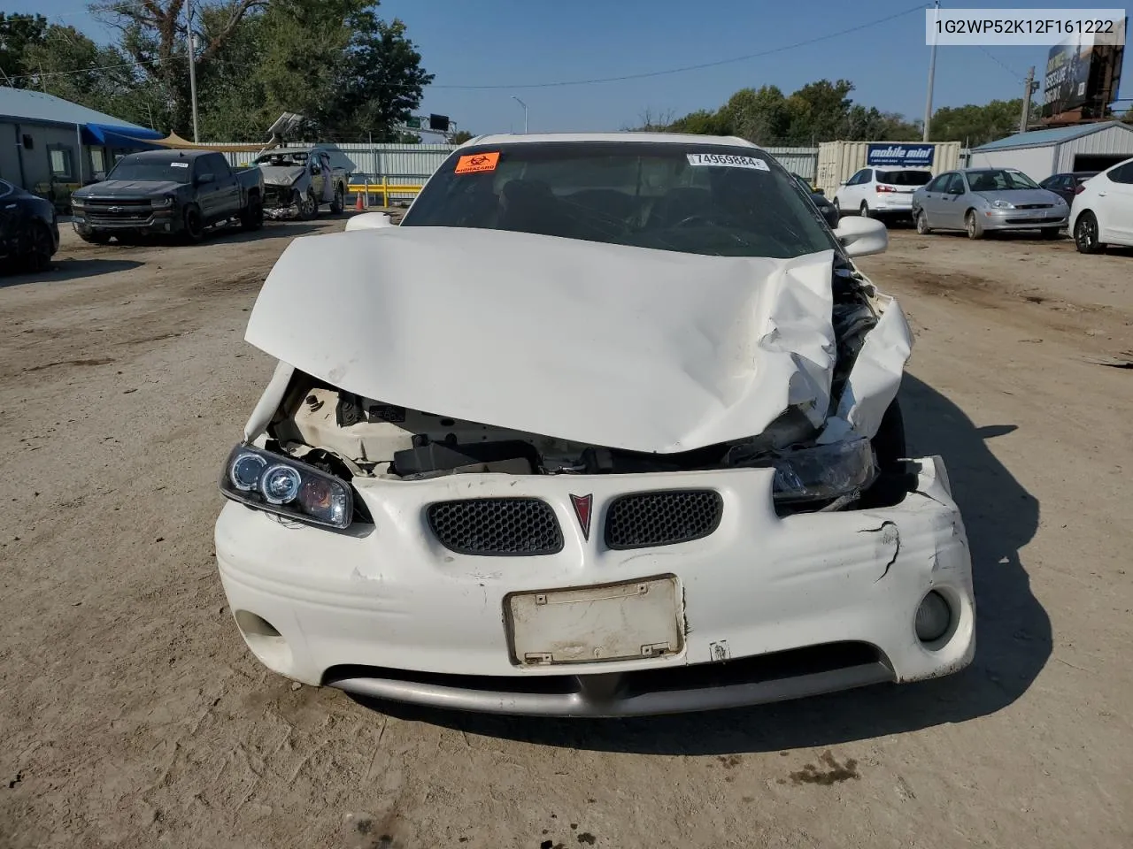 2002 Pontiac Grand Prix Gt VIN: 1G2WP52K12F161222 Lot: 74969884