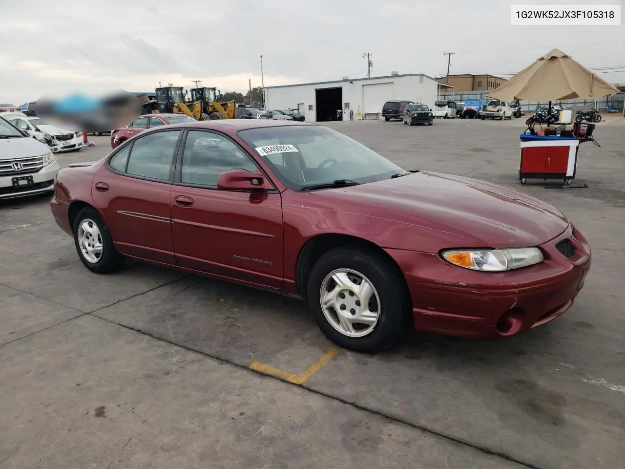 2003 Pontiac Grand Prix Se VIN: 1G2WK52JX3F105318 Lot: 63490924