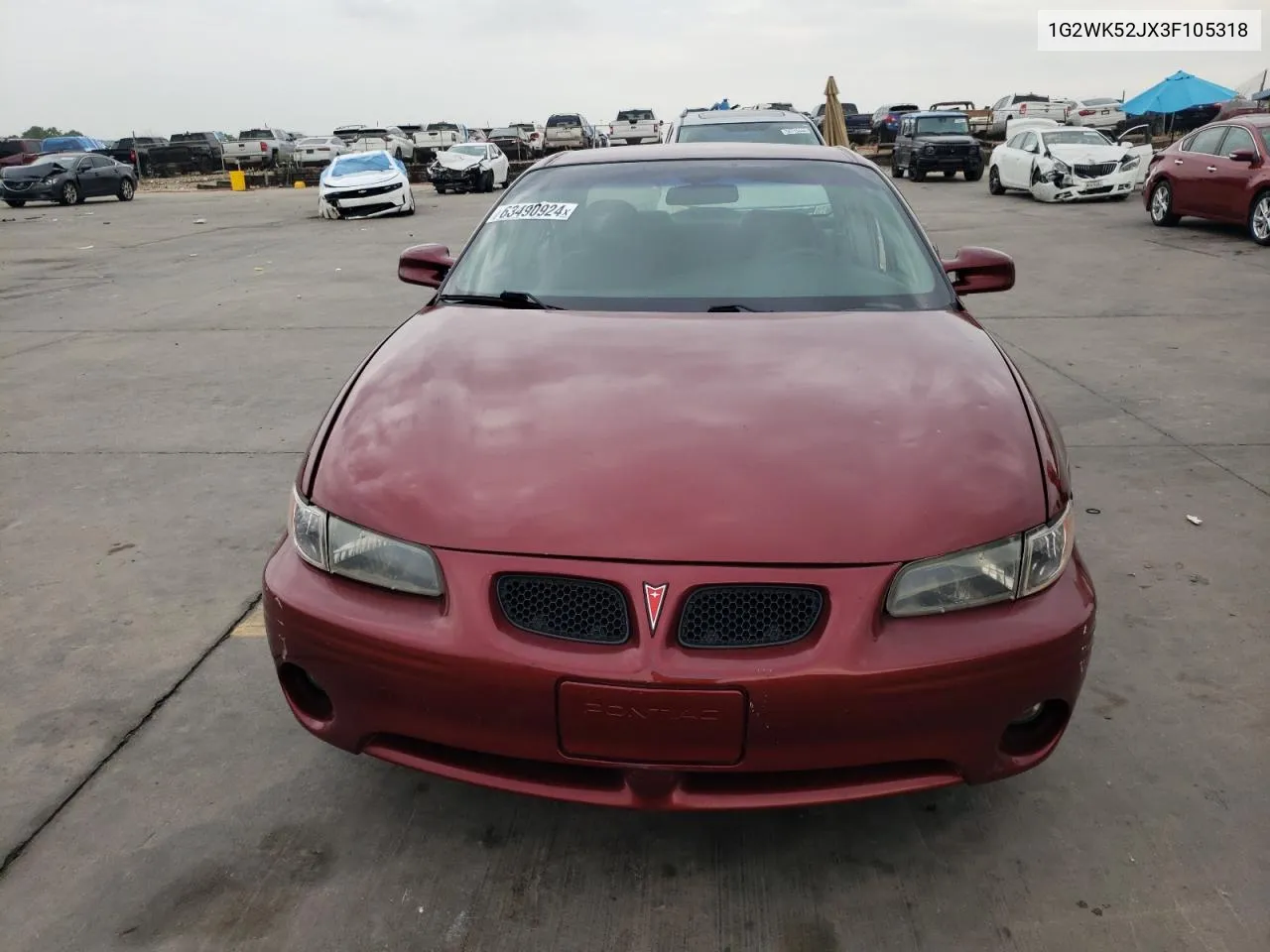 2003 Pontiac Grand Prix Se VIN: 1G2WK52JX3F105318 Lot: 63490924