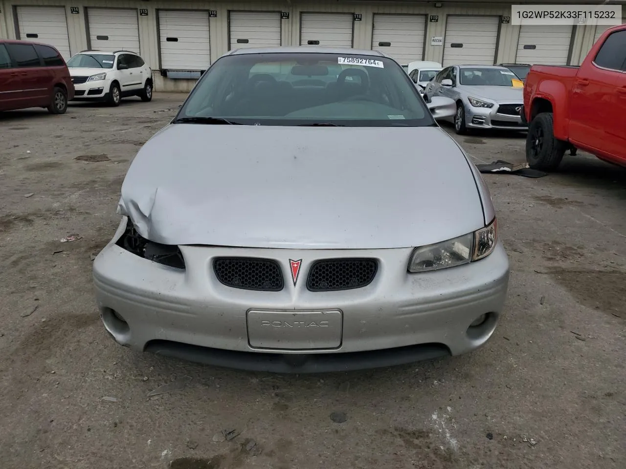 2003 Pontiac Grand Prix Gt VIN: 1G2WP52K33F115232 Lot: 75892764