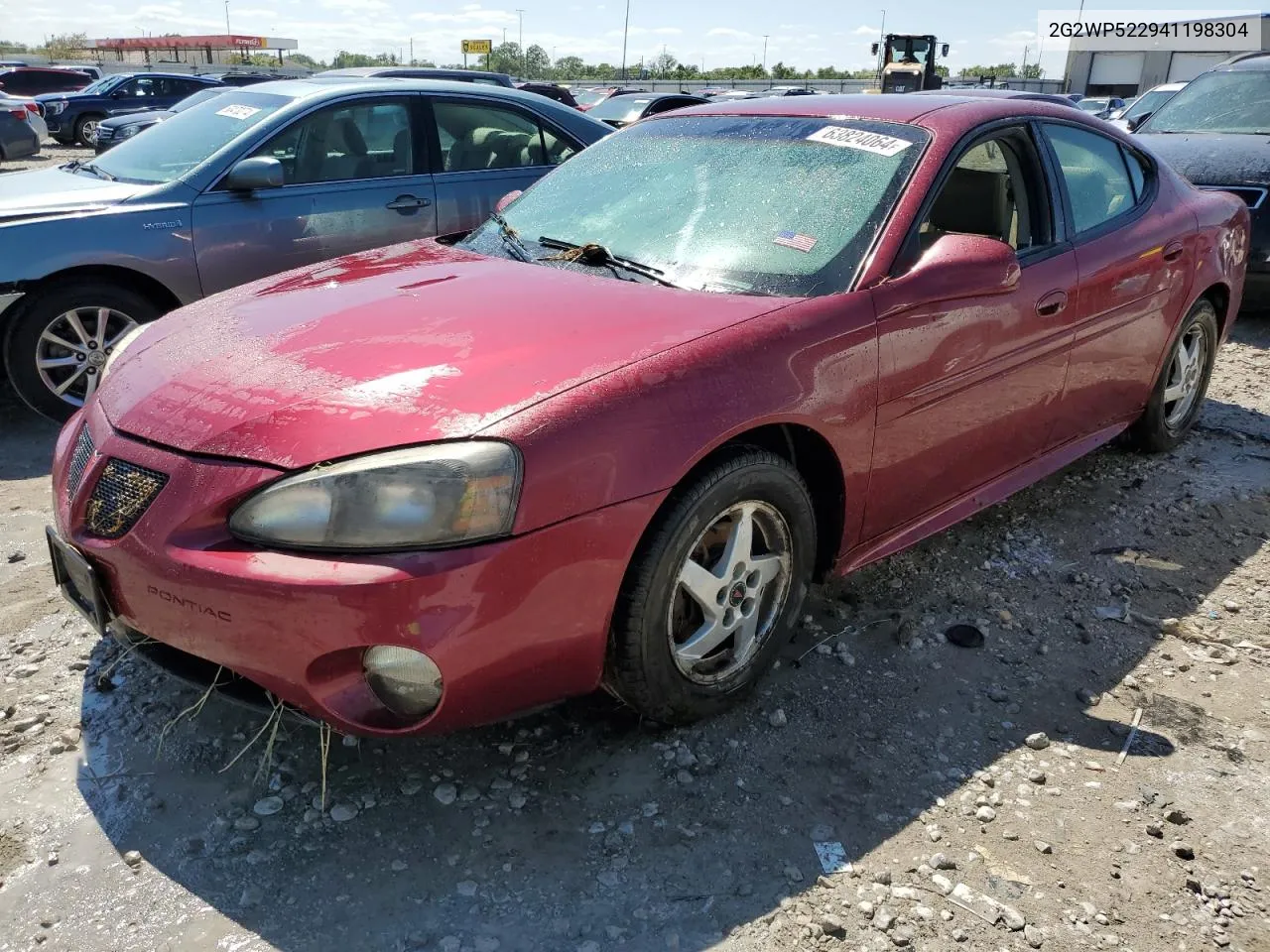 2004 Pontiac Grand Prix Gt VIN: 2G2WP522941198304 Lot: 63824064