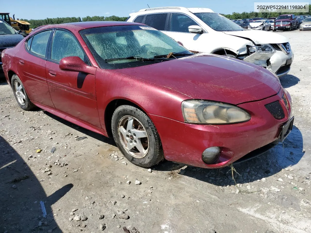 2004 Pontiac Grand Prix Gt VIN: 2G2WP522941198304 Lot: 63824064