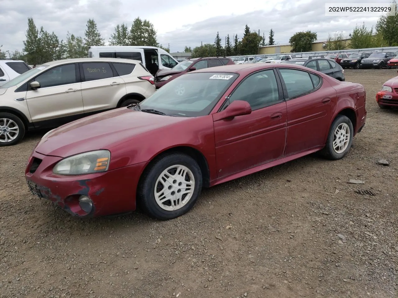 2G2WP522241322929 2004 Pontiac Grand Prix Gt