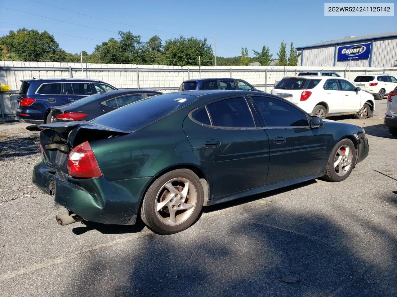 2004 Pontiac Grand Prix Gtp VIN: 2G2WR524241125142 Lot: 70896204