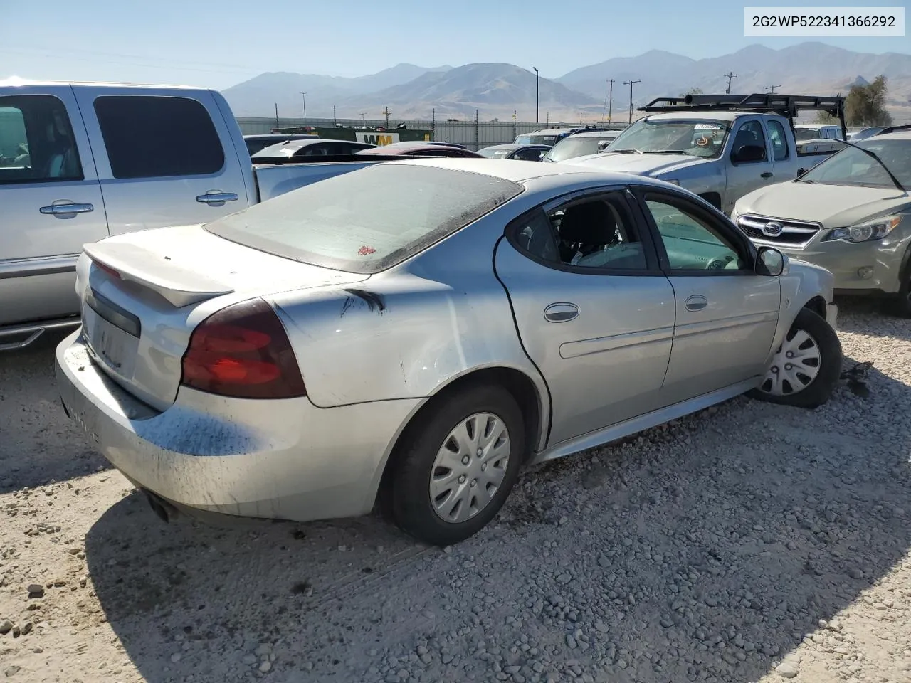 2004 Pontiac Grand Prix Gt VIN: 2G2WP522341366292 Lot: 74235404