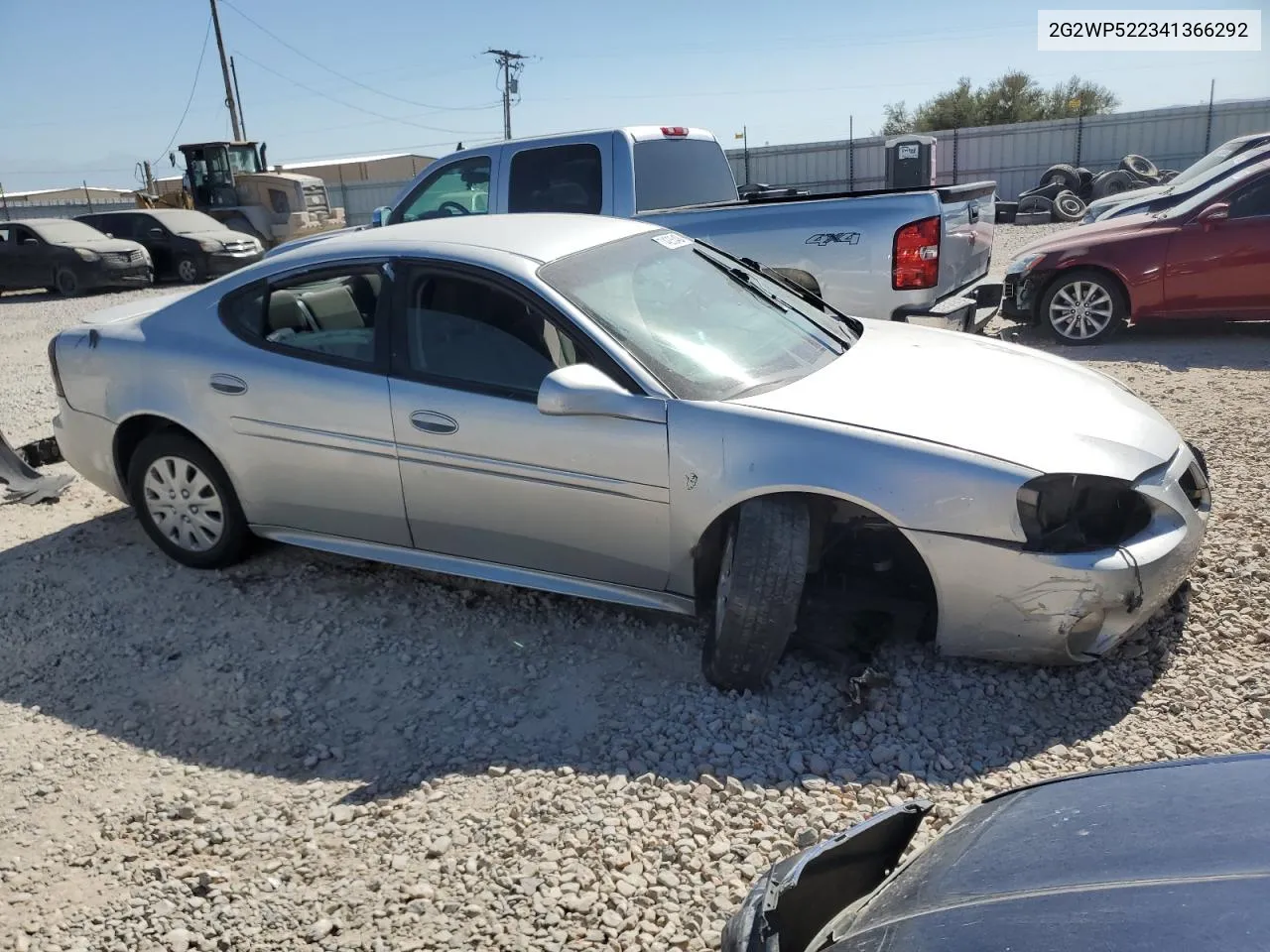 2004 Pontiac Grand Prix Gt VIN: 2G2WP522341366292 Lot: 74235404