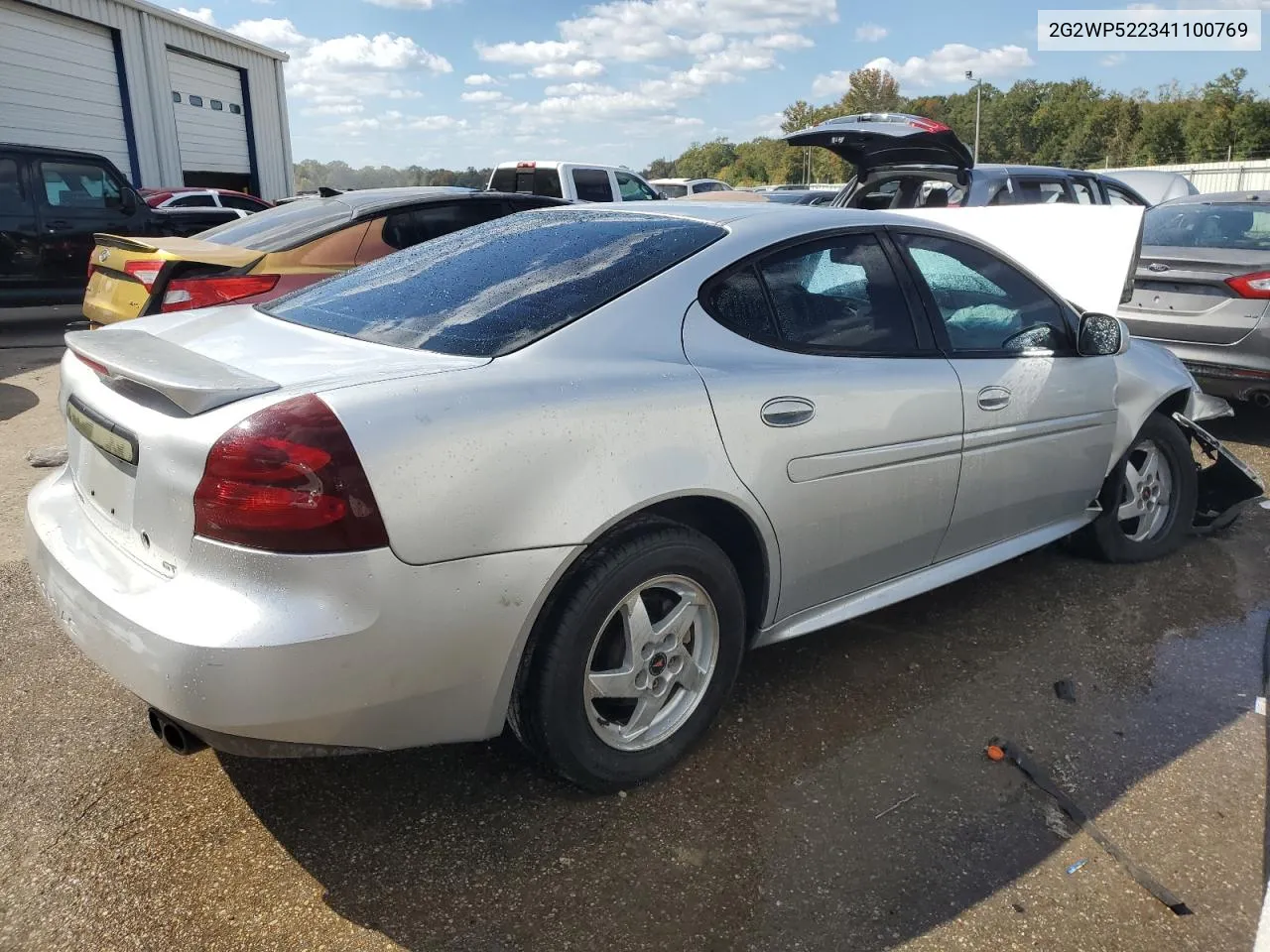 2004 Pontiac Grand Prix Gt VIN: 2G2WP522341100769 Lot: 77476444